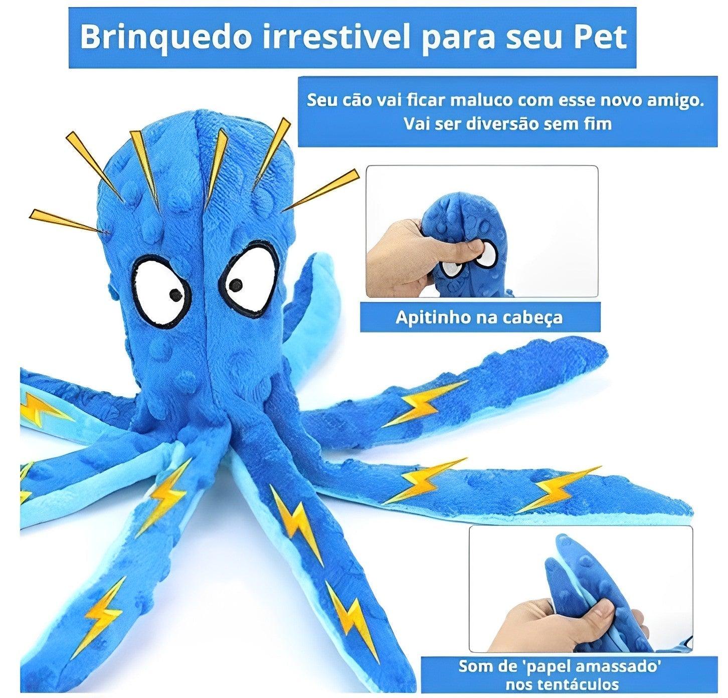 Oktopus-Plüschspielzeug für Hunde mit einzigartiger interner Pfeife