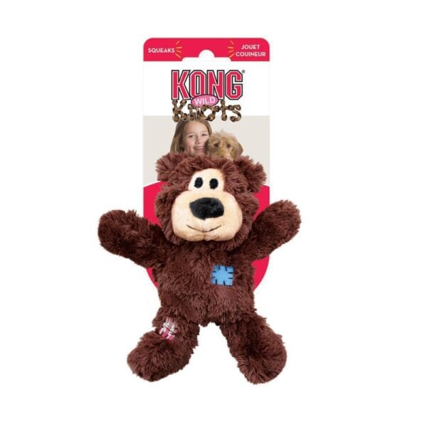 Kong Wild Knots Bear Plüschtier – Plüschbär mit strapazierfähigem Seil