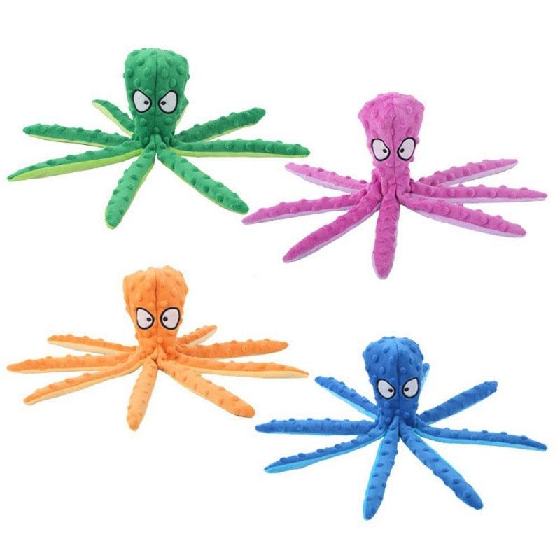Oktopus-Plüschspielzeug für Hunde mit einzigartiger interner Pfeife