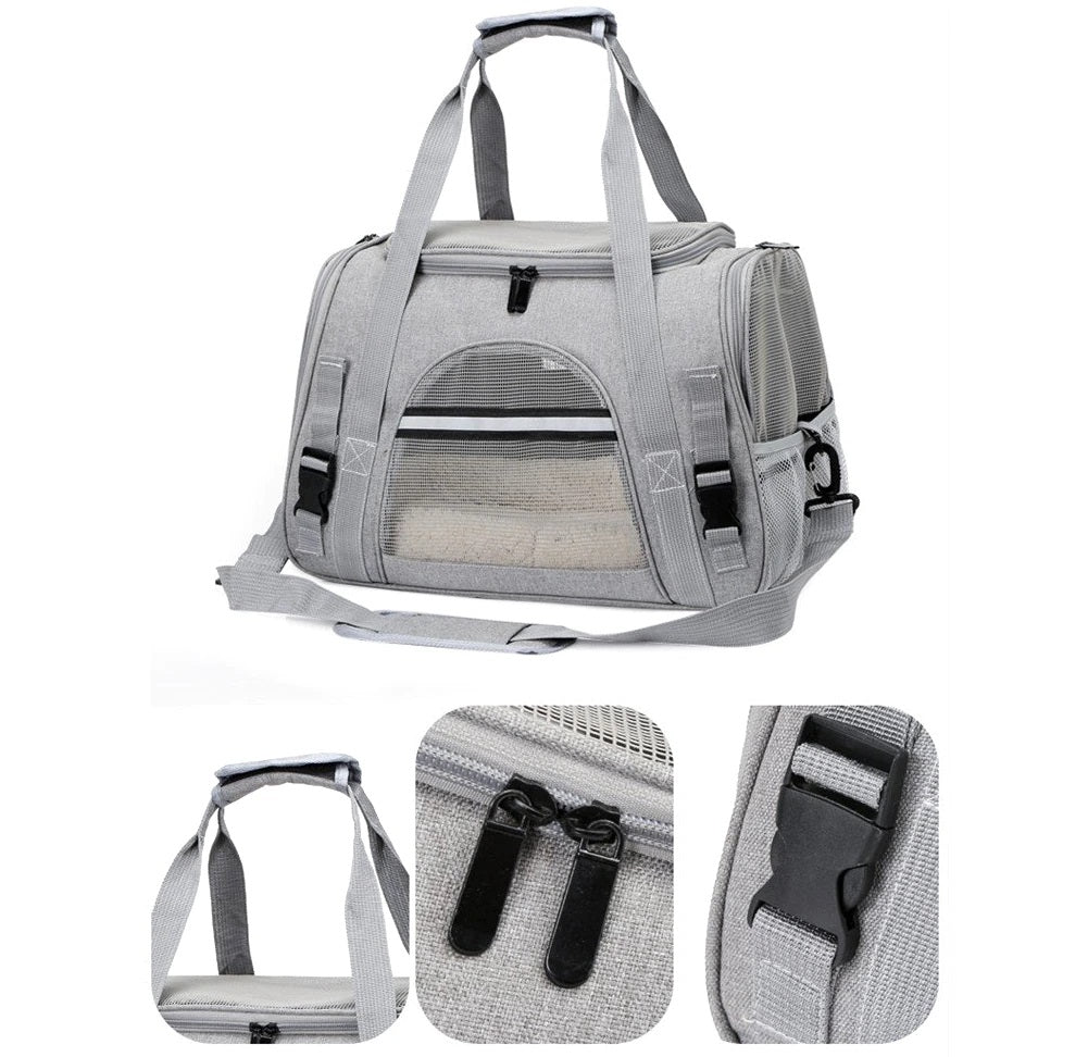 Haustiertasche - Graue Haustiertasche