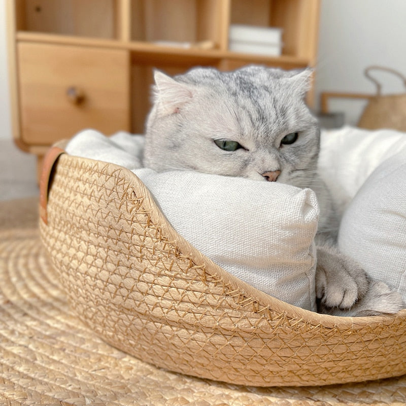 Bambusbett für Katzen und Hunde - Pet Confort