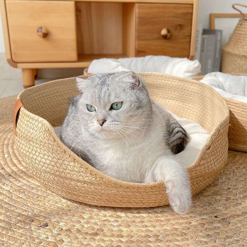 Bambusbett für Katzen und Hunde - Pet Confort