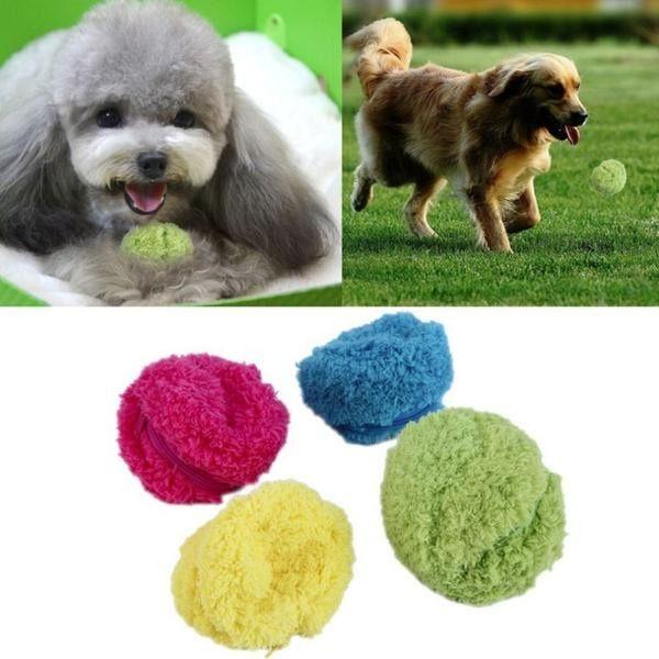 Fluffy Ball Automatischer Rollball + 4 Geschenke (Plüschhüllen)