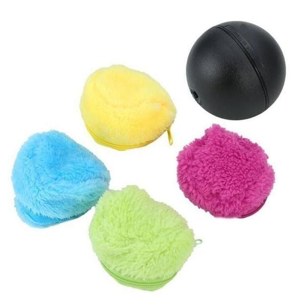 Fluffy Ball Automatischer Rollball + 4 Geschenke (Plüschhüllen)