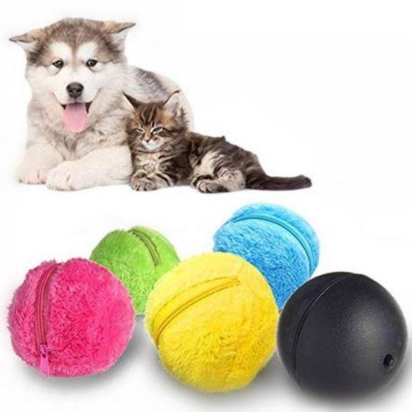 Fluffy Ball Automatischer Rollball + 4 Geschenke (Plüschhüllen)