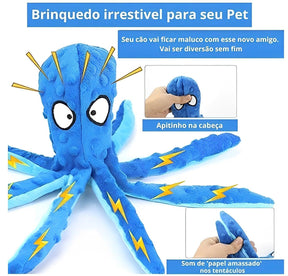 Oktopus-Plüschspielzeug für Hunde mit einzigartiger interner Pfeife