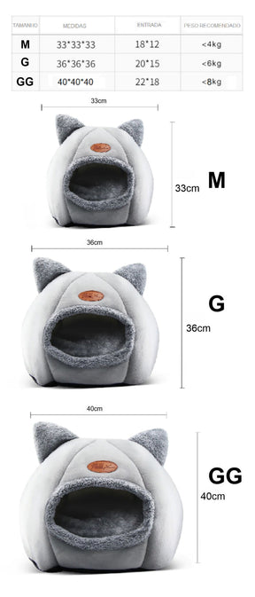 Iglu Katzenbett und Hut für Katzen