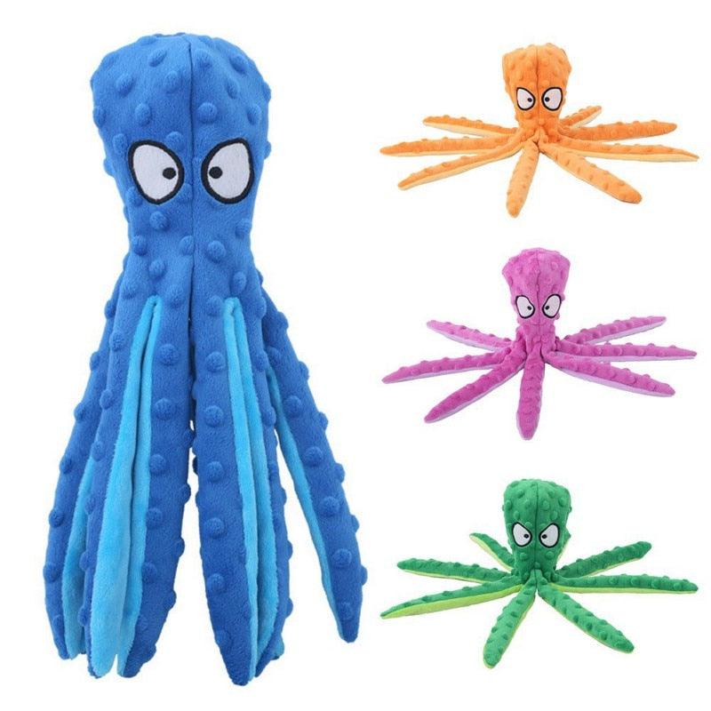 Oktopus-Plüschspielzeug für Hunde mit einzigartiger interner Pfeife