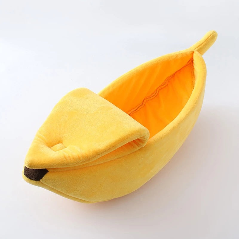 Bananenbett – Katzen- und Hundebett im Bananenstil