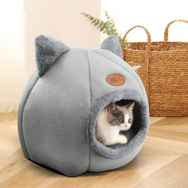 Iglu Katzenbett und Hut für Katzen