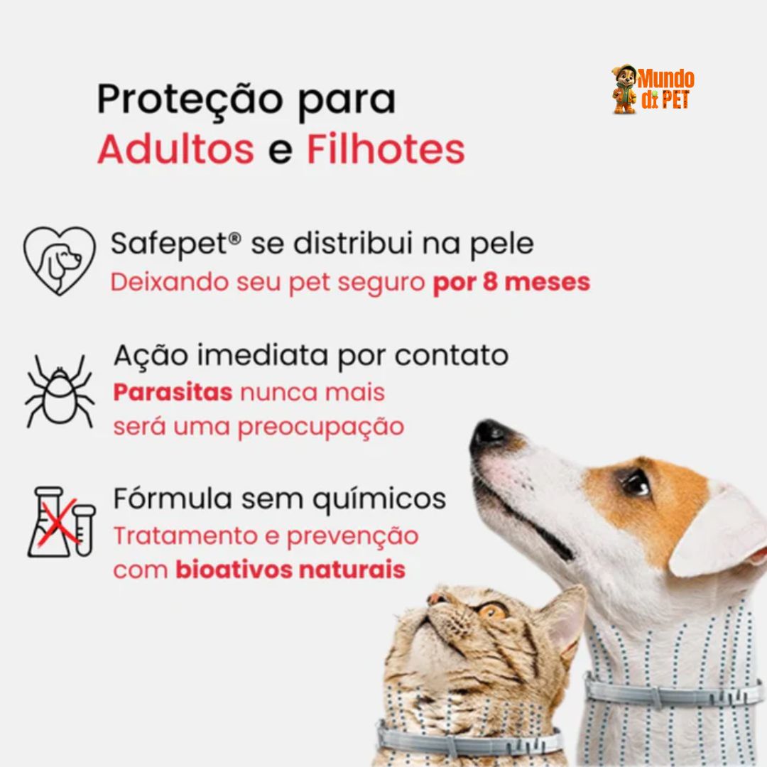 SafePet - Premium Anti-Parasiten-Halsband [8 Monate Schutz]